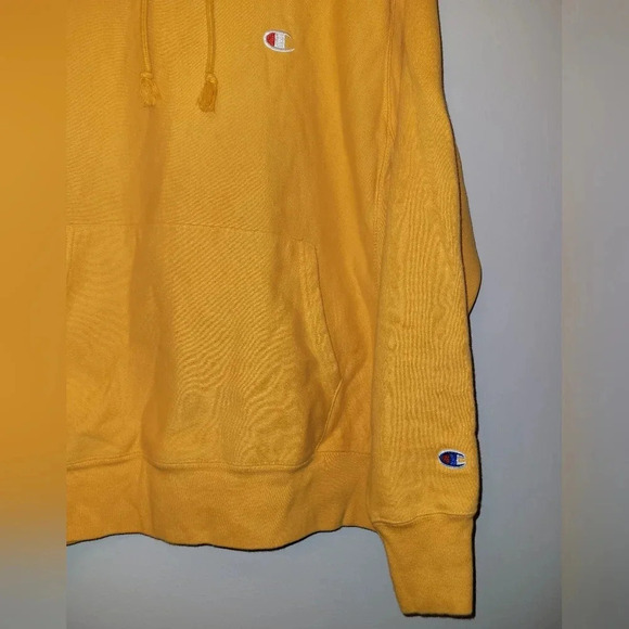 Columbia Vintage Reverse Weave Gold Hoodie large 80's 90's retro sweater LOT F10 - Picture 2 of 6